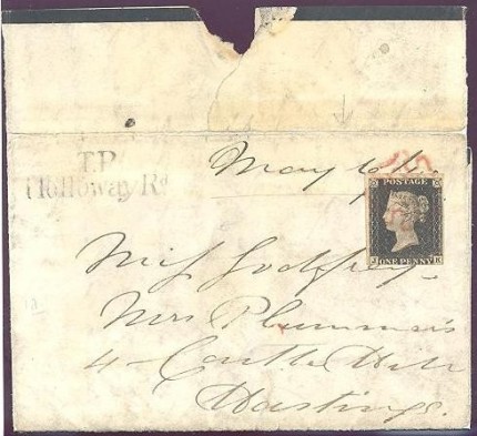 1840 1d black rare stamp